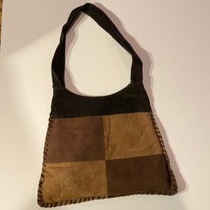 Boutique suede patch purse